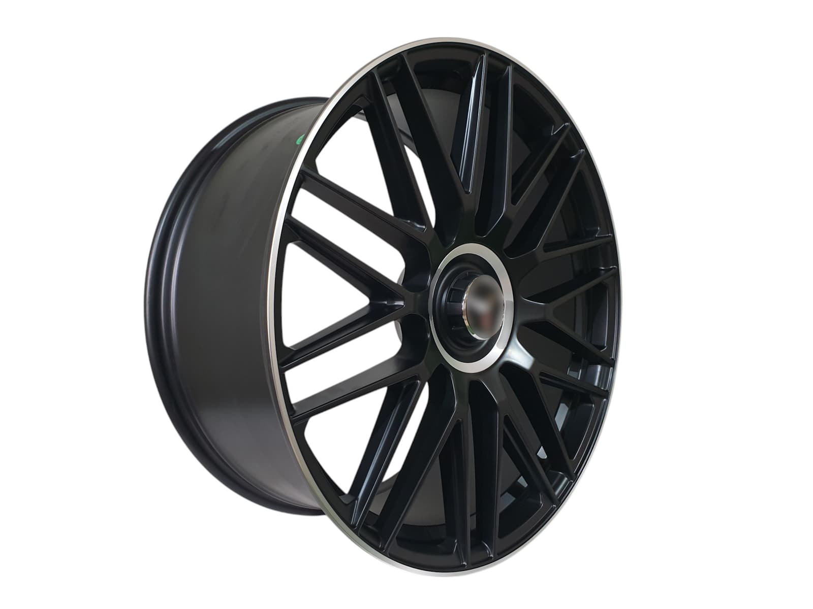R22 Satin Black + Chrome (різноширокі) Диски на Mercedes-Benz GL-Class X164 2006-2009 року 2