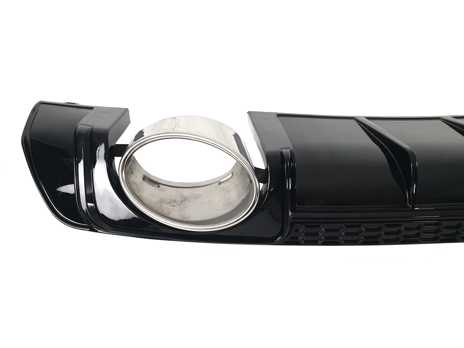 Дифузор (заднього бампера) Full Black / Chrome Pipe (в стилі TTRS) на Audi TT 8S 2014-2018 року 3