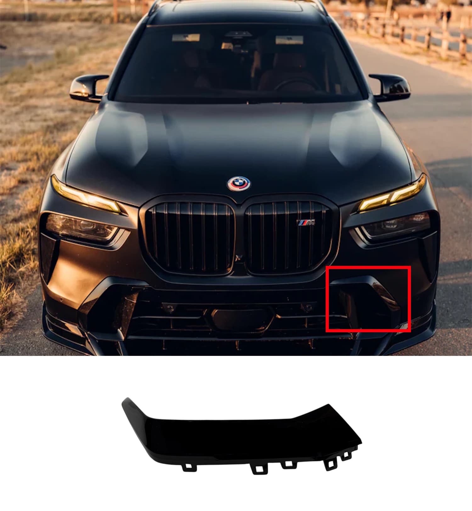 Накладки на бампер (накладка переднього бампер LH) на BMW X7 G07 2022-2026 року
