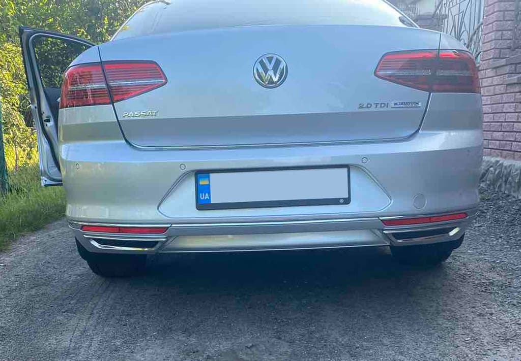 Накладки імітація глушника SD/SW (2015-2018, 2 шт, нерж) Carmos - Турецька сталь 2