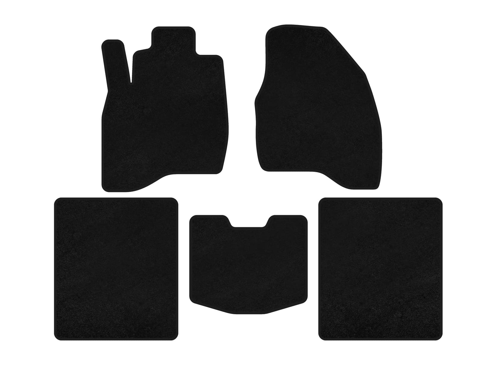 Килимки текстильні Classic (2015-2019, 5-ти місний, Чорний)