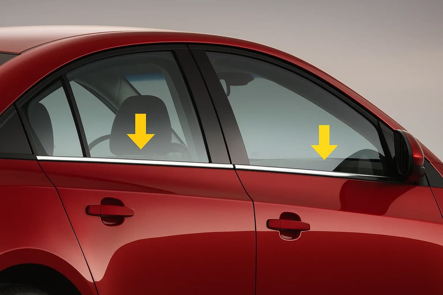 Зовнішня окантовка стекол (Sedan, 4 шт, нерж)
