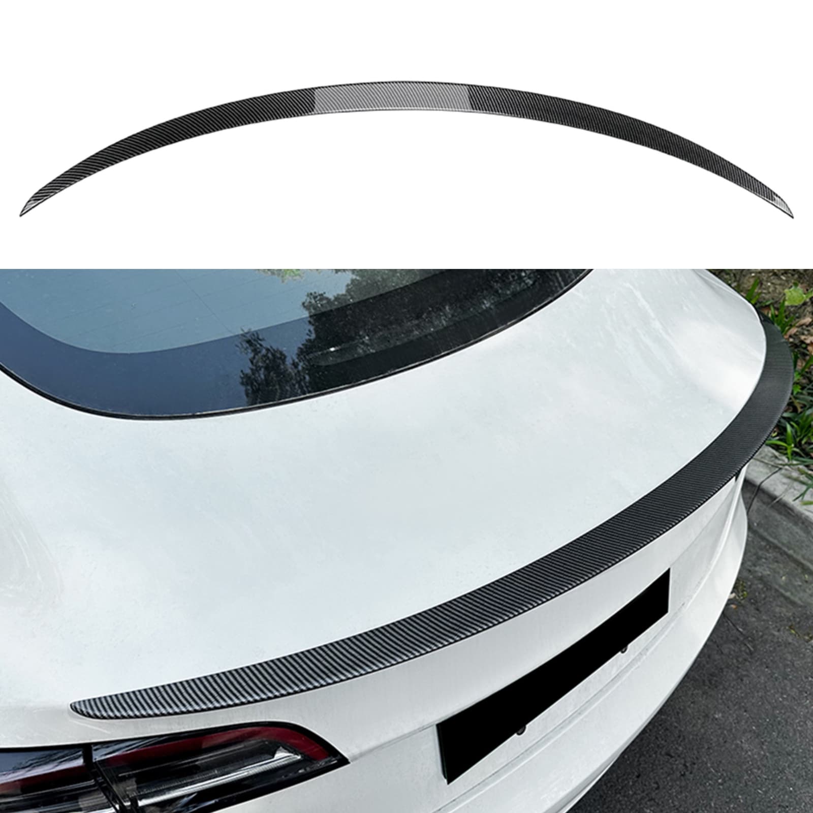 Спойлер ліп для Tesla Model 3 2017-2024 ABS пластик, колір карбон