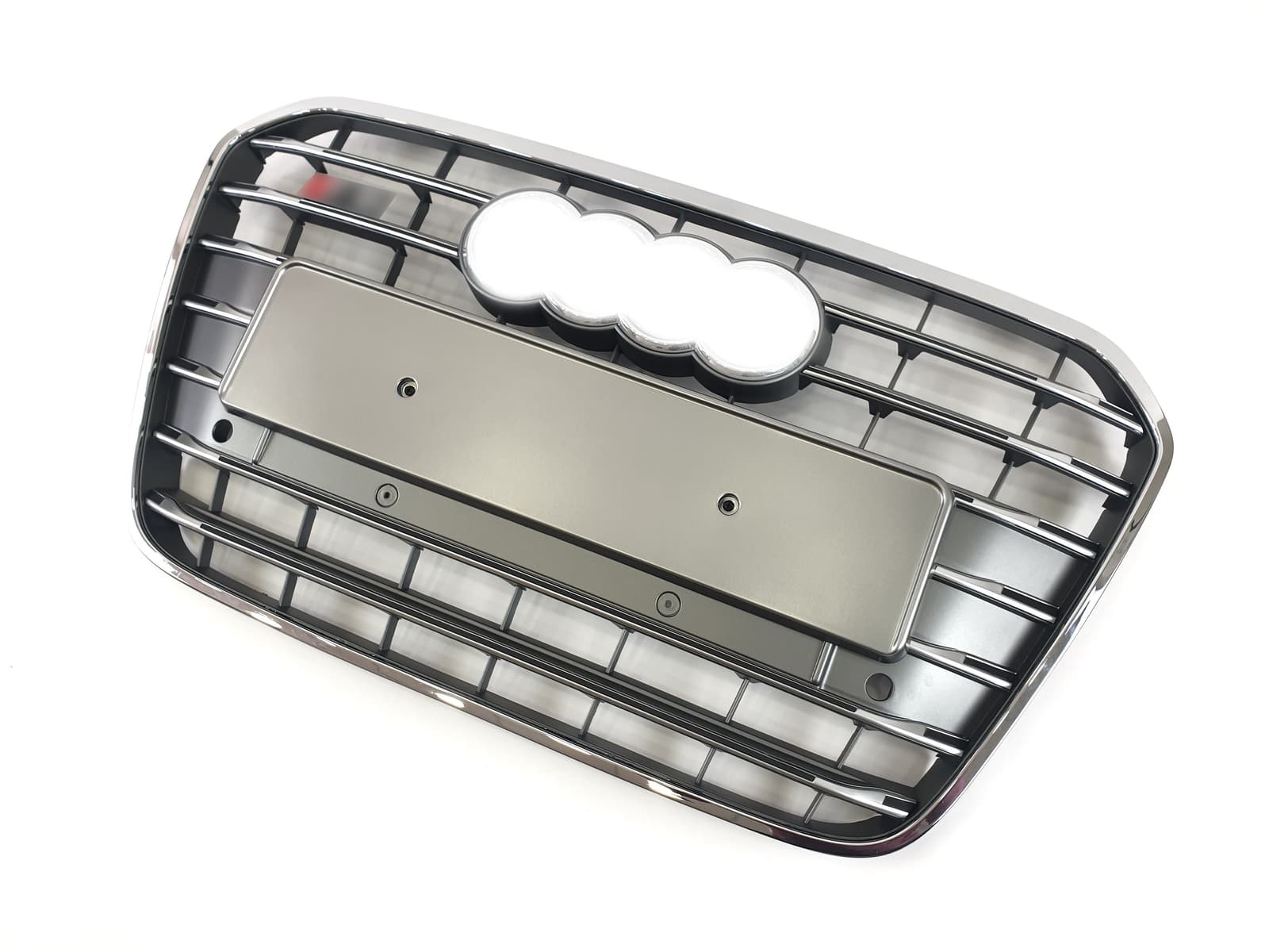 Решітка радіатора Silver Chrome (в стилі S6) на Audi A6 C7 2011-2014 року 2