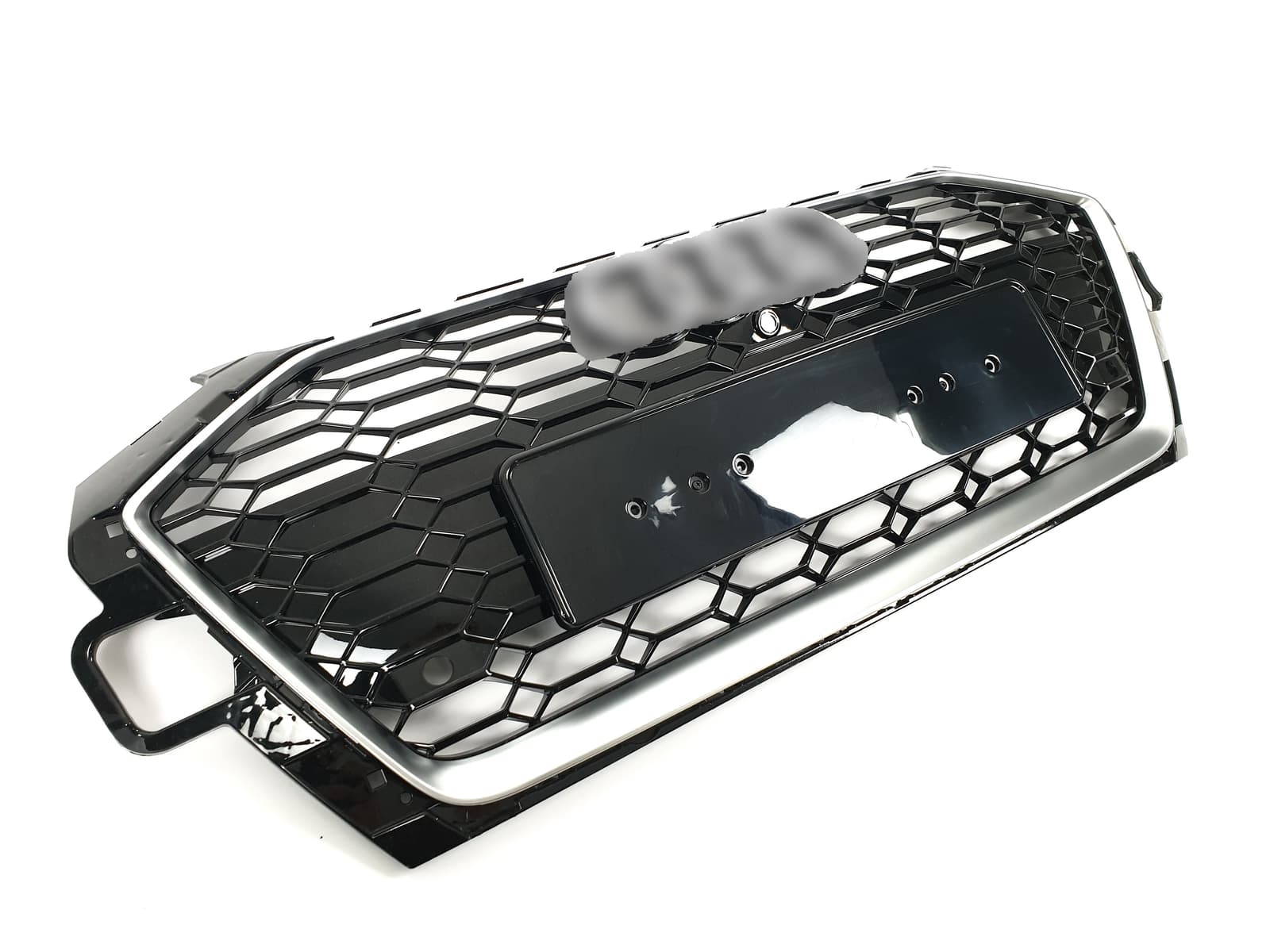 Решітка радіатора Silver Black (в стилі RS4) на Audi A4 B9 2019-2023 року 2