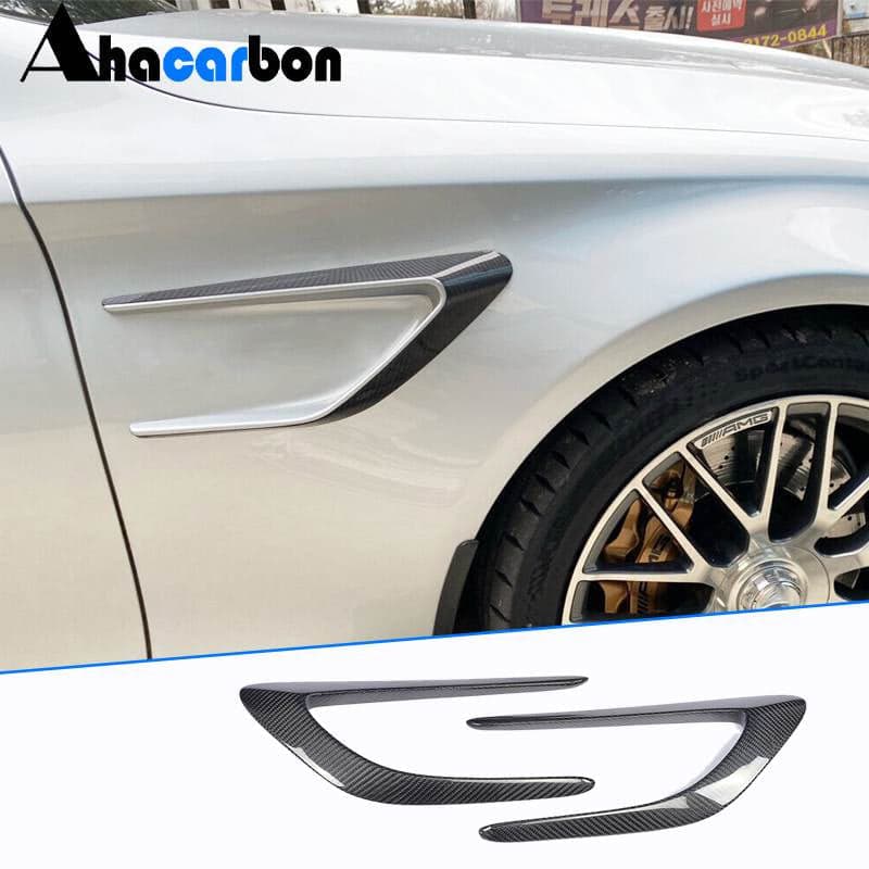 Накладки на передні крила (для купе/кабріолет C63 AMG 2015-2019, Карбон) 2