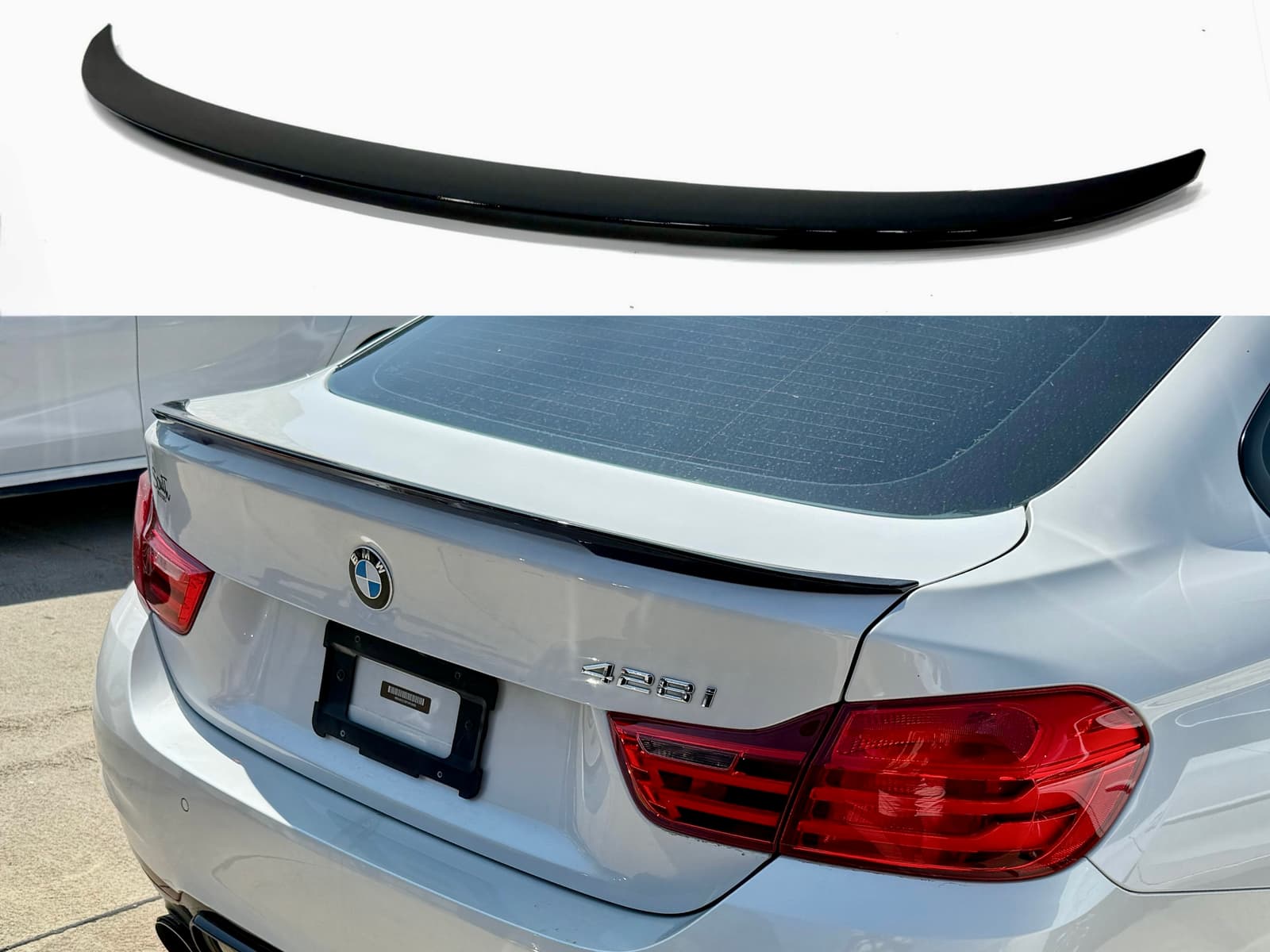 Спойлер ліп M Performance BMW 4 series F36 2013-2020 ABS пластик, чорний глянець