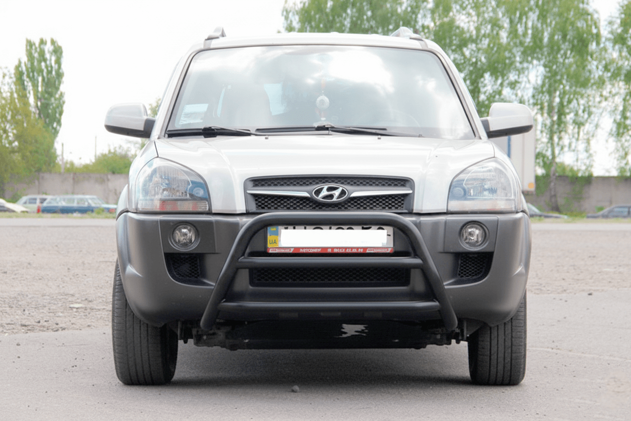 Кенгурятник WT022 Black (нерж.)