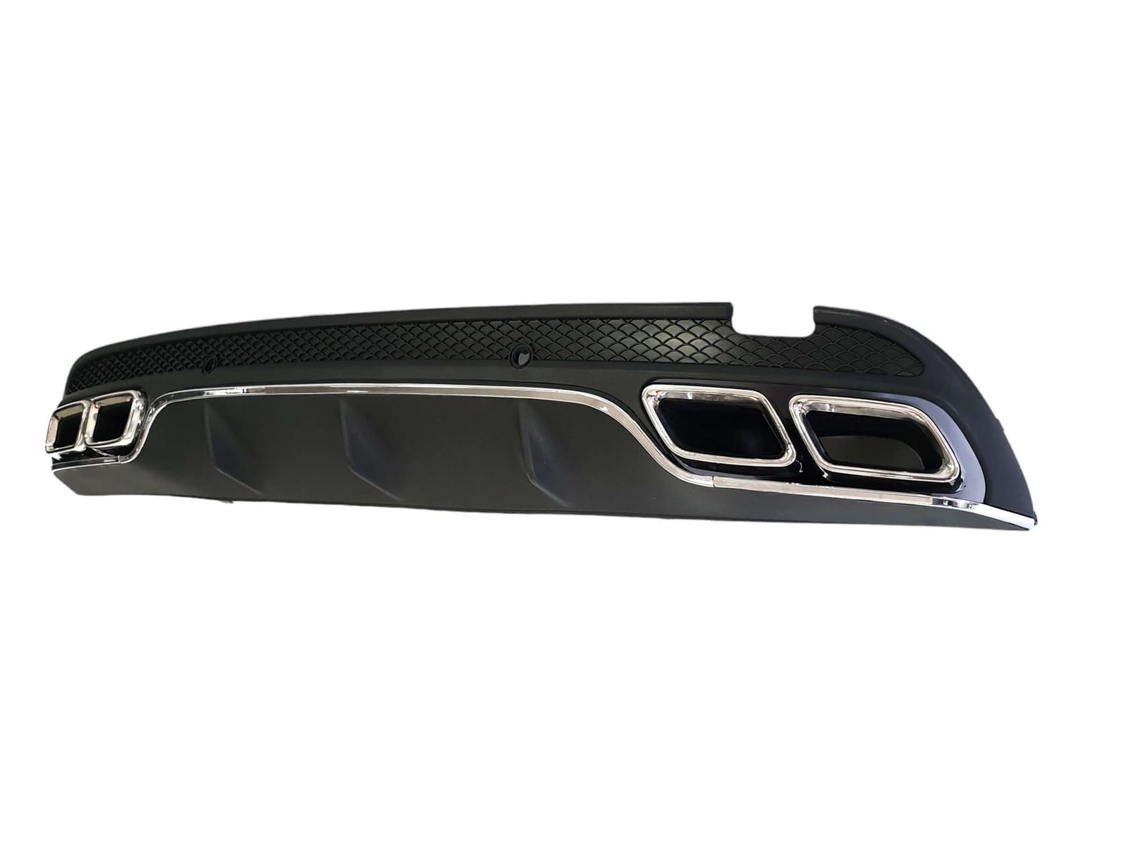 Дифузор (заднього бампера) Chrome Black / Chrome Pipe (стиль AMG C63) Sedan на Mercedes-Benz C-Class W205 2014-2018 року 3