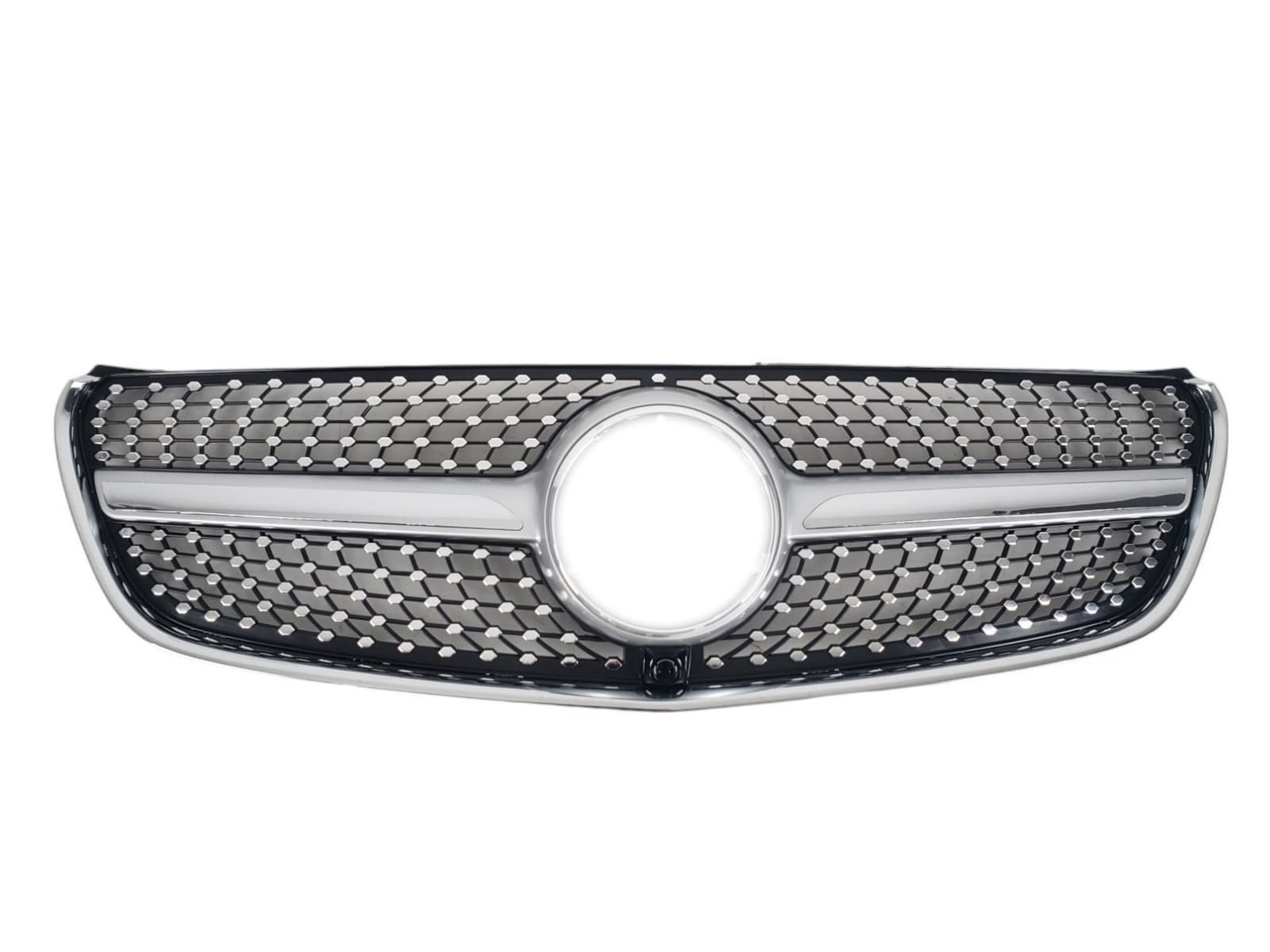 Решітка радіатора Silver (з місцем під камеру) Diamond на Mercedes-Benz V-Class W447 2014-2019 року