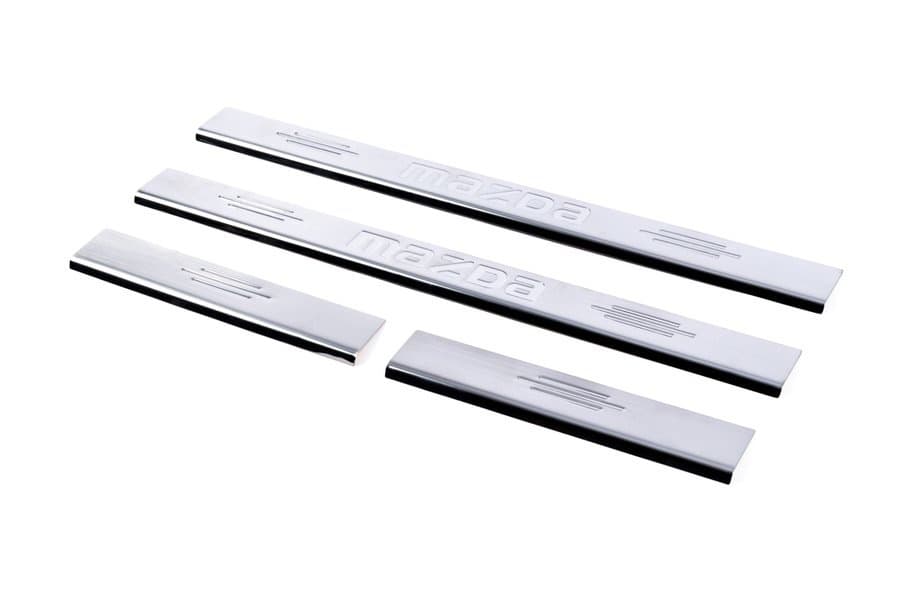 Накладка на пороги Carmos (нерж) V-1 2 накладки, з написом V-1 2