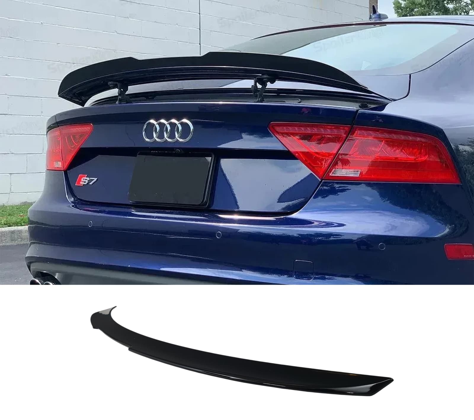 Спойлер Чорний глянець на Audi A7 4G 2010-2014 року
