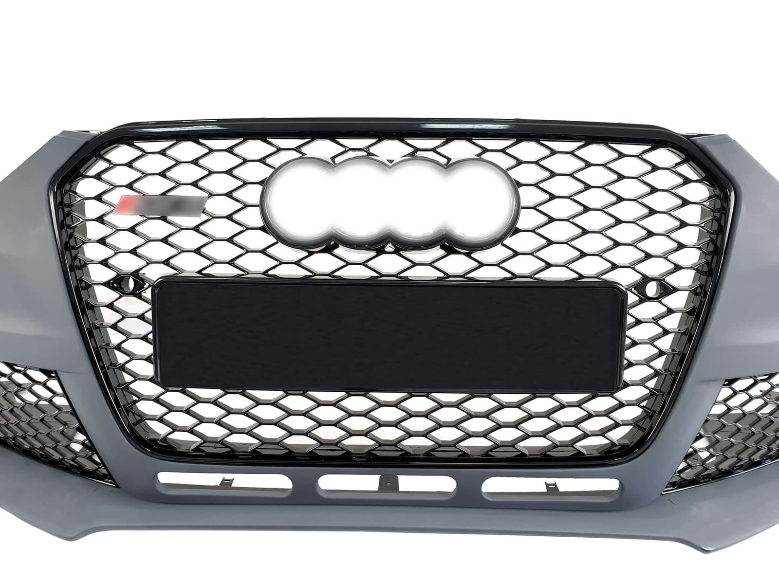Передній бампер (стиль RS4) на Audi A4 B8 2011-2015 року 3