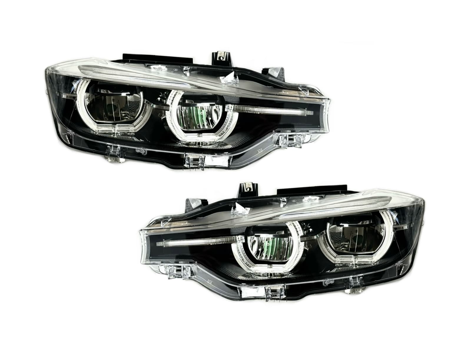 Фари FULL LED BLACK LCI для BMW 3 series F30 F31 2015-2018 2шт. комплектні з блоками, ЛЕД В ЛЕД