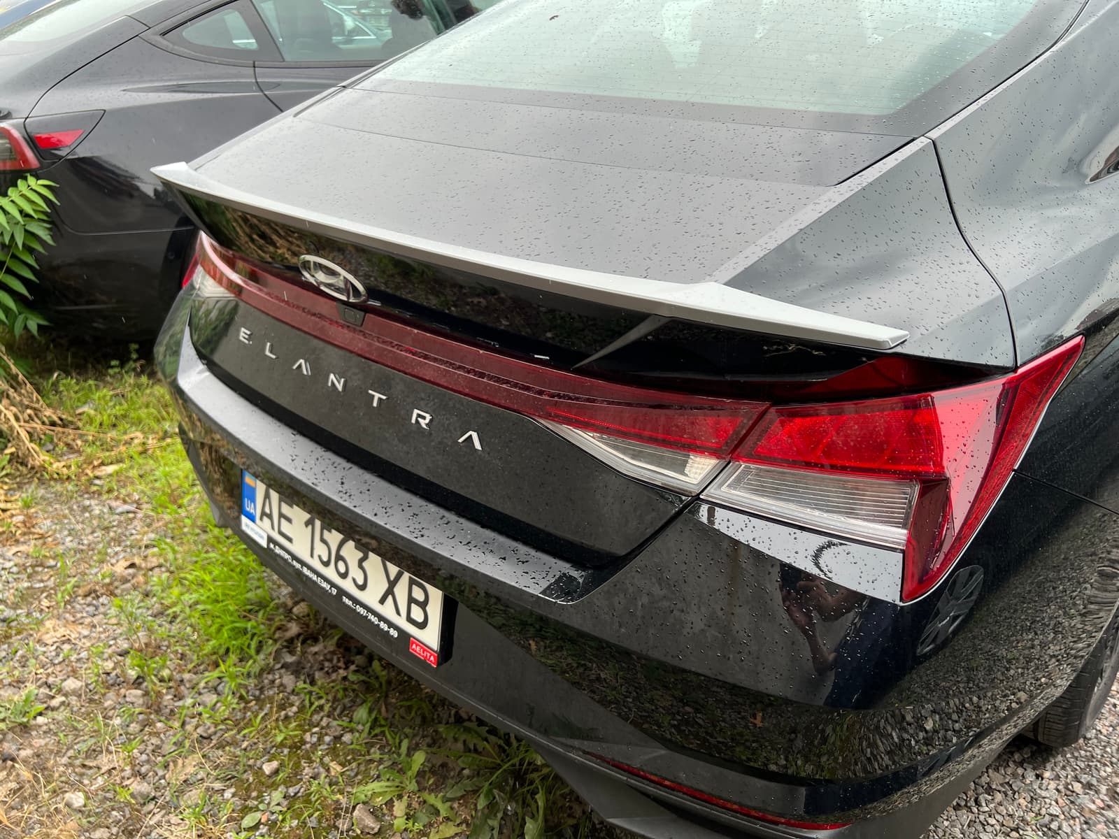 Спойлер лип Hyundai Elantra CN7 21+ ABS пластик під фарбування 2