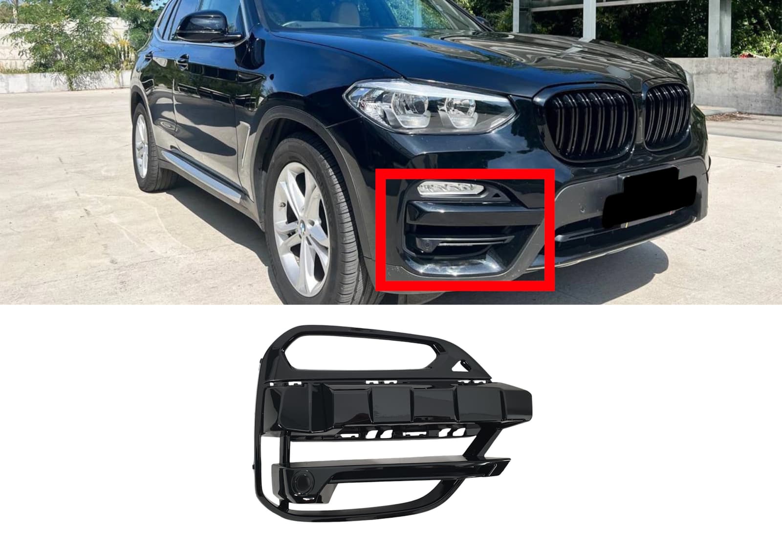 Решітки в бампер RH (X-Line) на BMW X3 G01 2018-2022 року