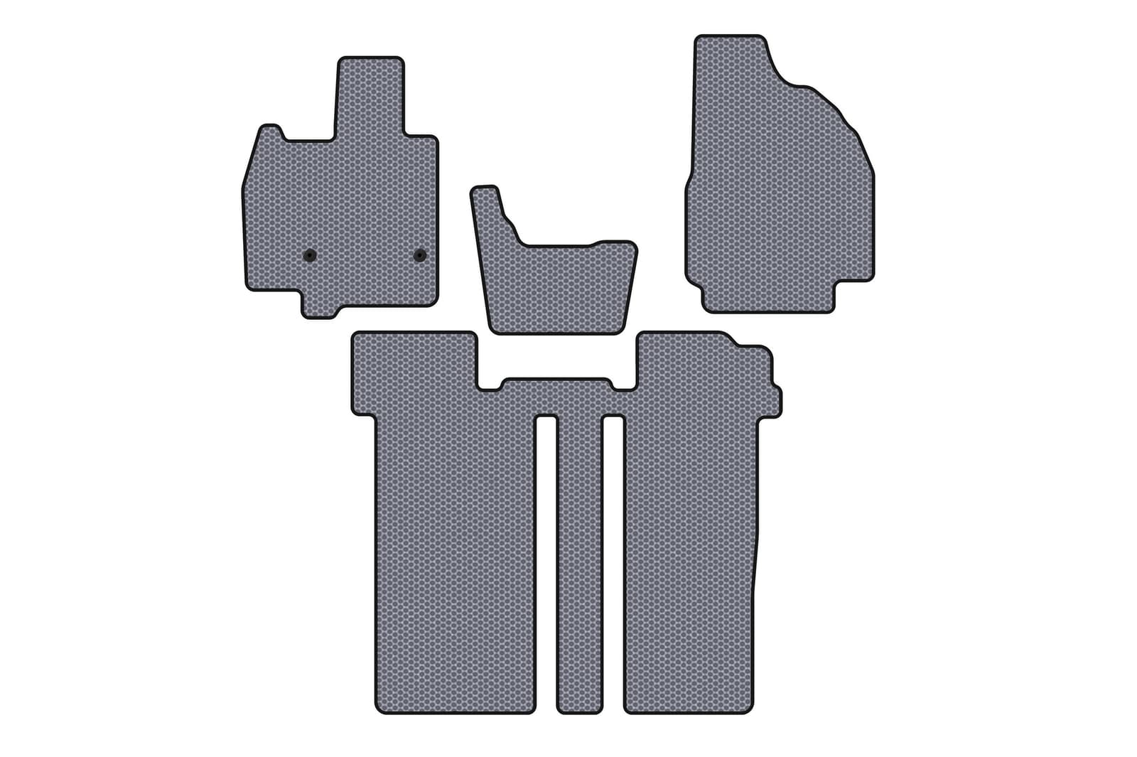 Гумові килимки Carsuit (2 ряди, 6-ти місний, сірий)