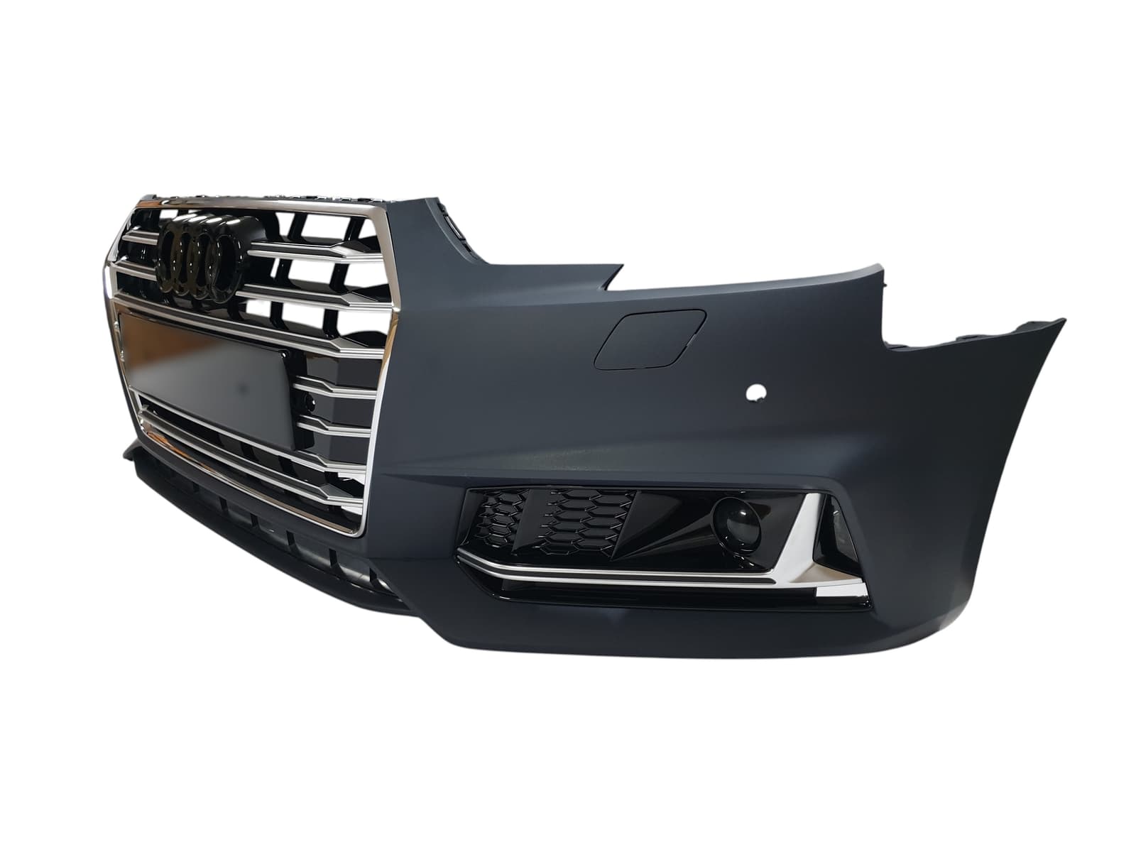 Передній бампер (в стилі S4) V2 на Audi A4 B9 2015-2019 року 3