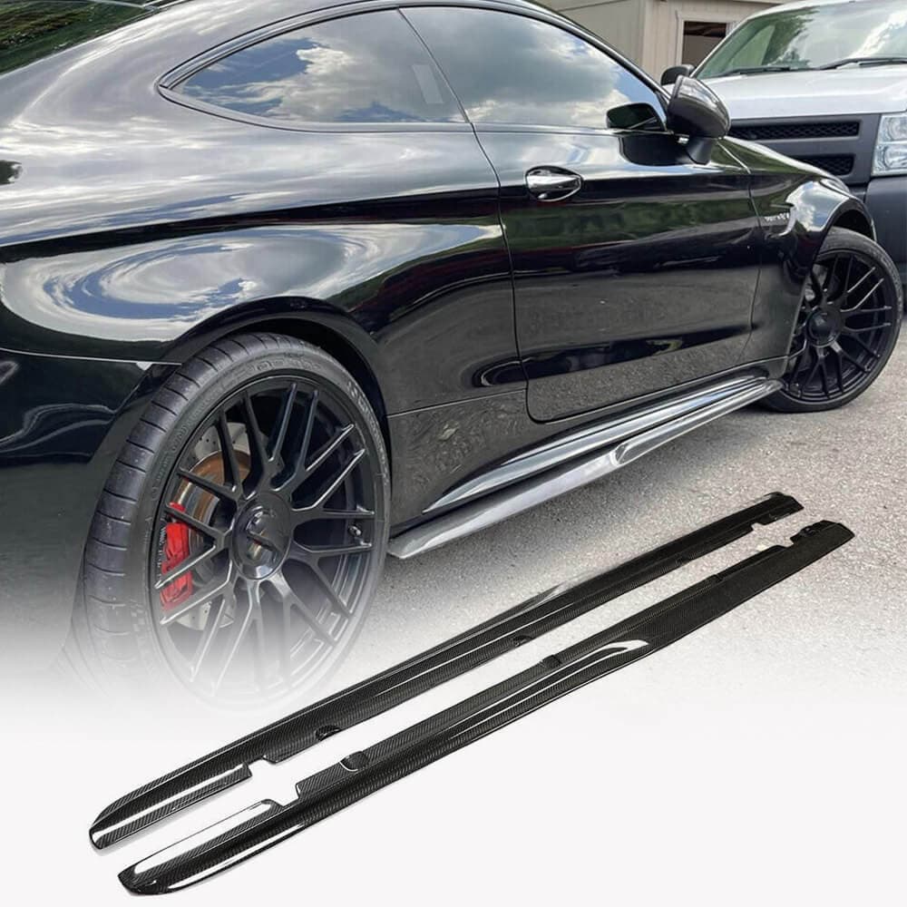 Бокові пороги V4 (для C43/C63 AMG 2015-2019, Карбон)