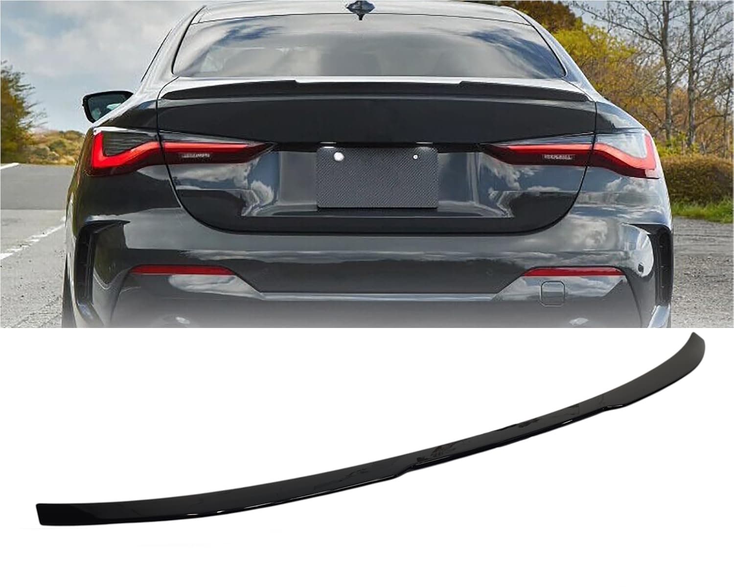 Спойлер Чорний глянець (M4 V2) на BMW 4 Series G22 / G23 2020-2024 року