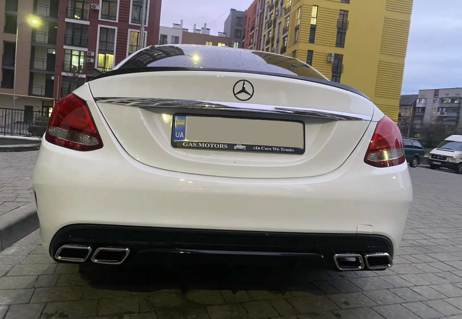 Спойлер Чорний глянець (седан) на Mercedes-Benz C-Class W205 2014-2018 року 5