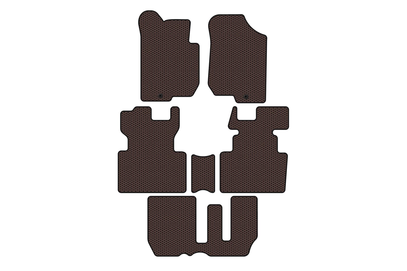 Гумові килимки Carsuit (2006-2012, 3 ряди, 7-ми місний, коричневий)
