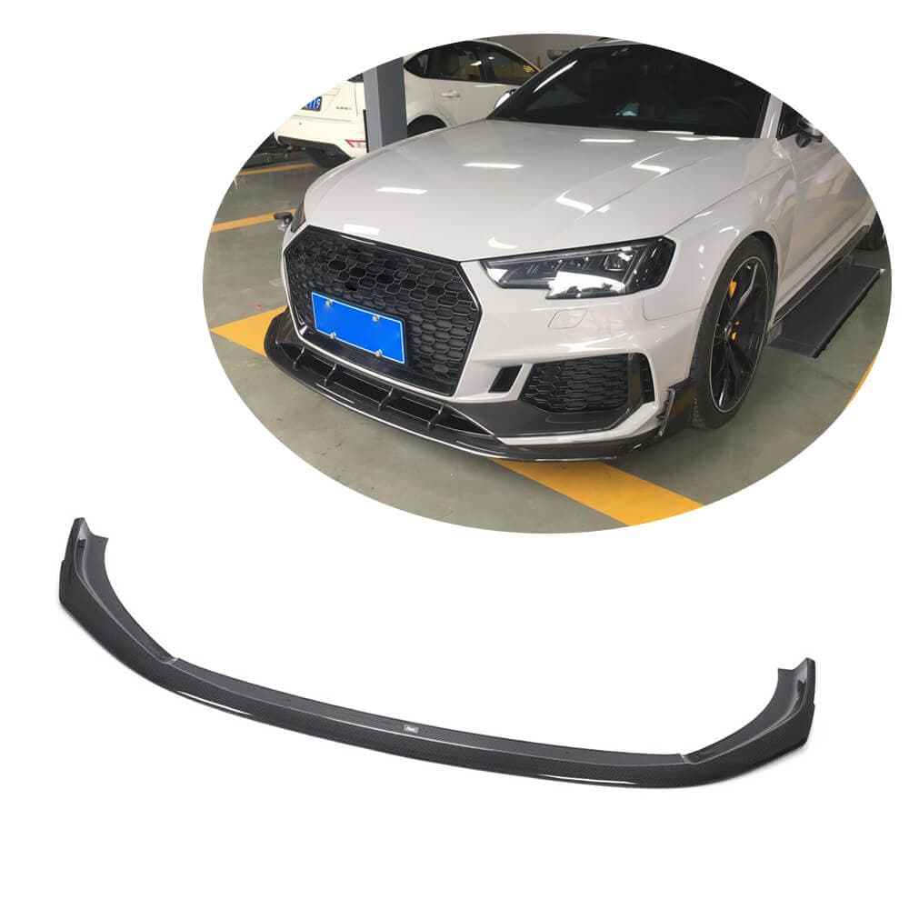 Накладка на передній бампер Lip V1 (для RS4 Avant 2019-2021, Карбон)