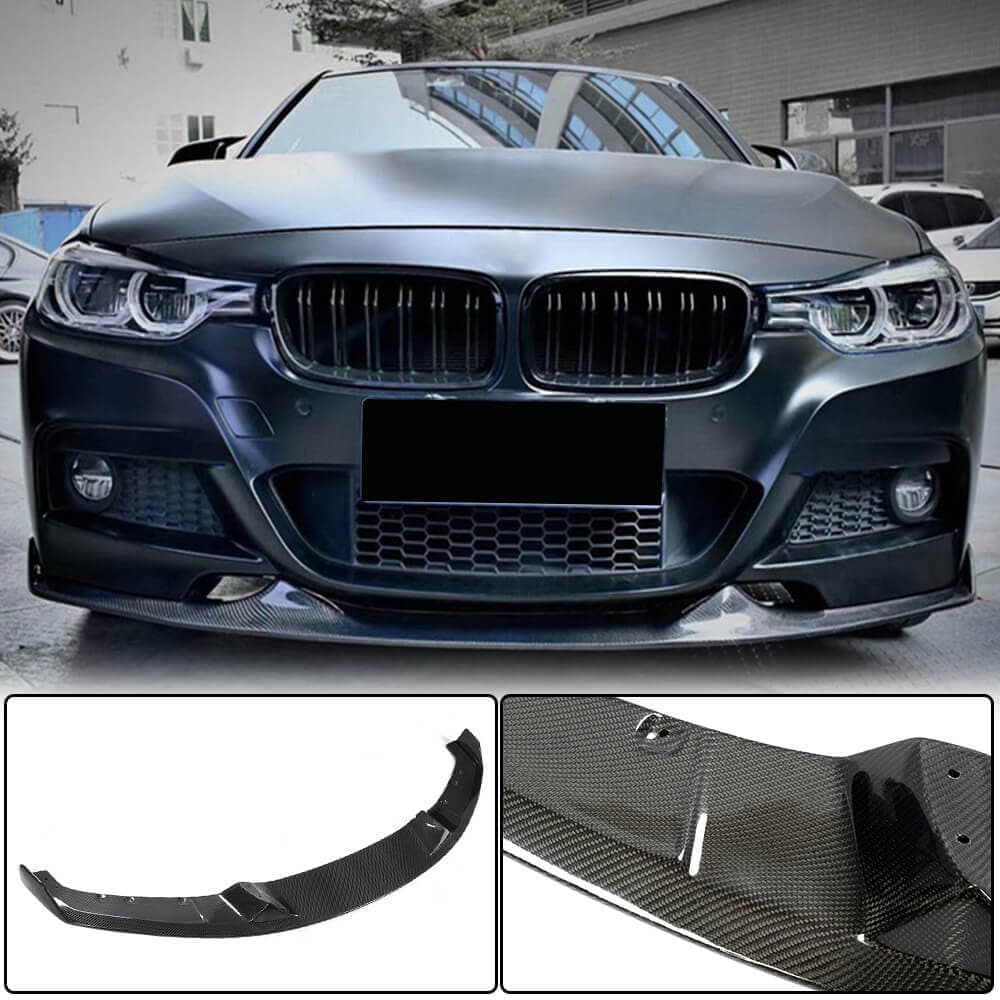 Накладка на передній бампер Lip Mad-Style (для F30 M-Sport, Карбон)