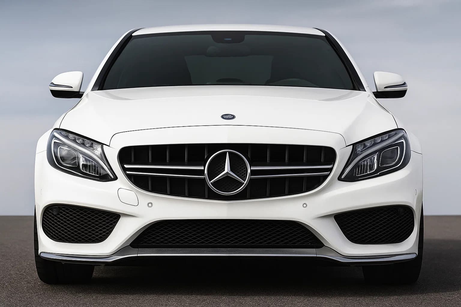 Передня решітка C63-design (для Avantgarde/AMG-Line/C43 AMG) 2014-2018, з камерою 2