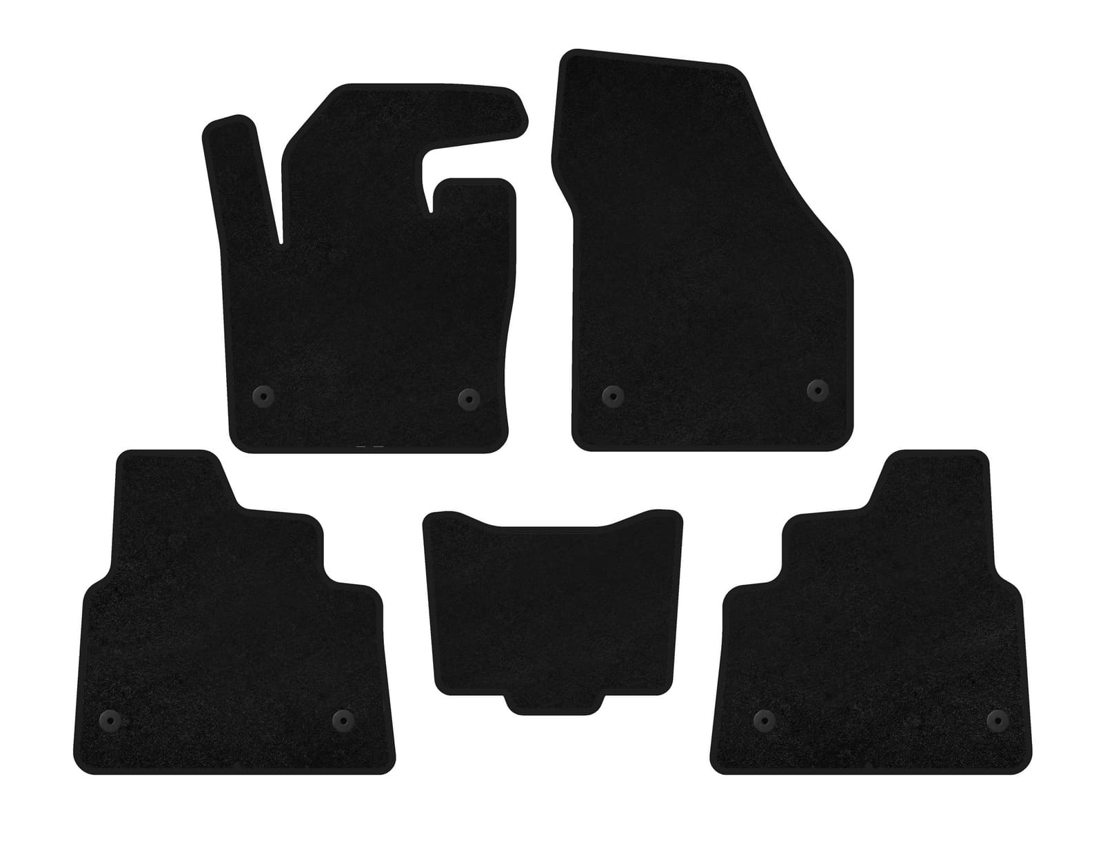 Килимки текстильні Deluxe (2019-, Чорний)