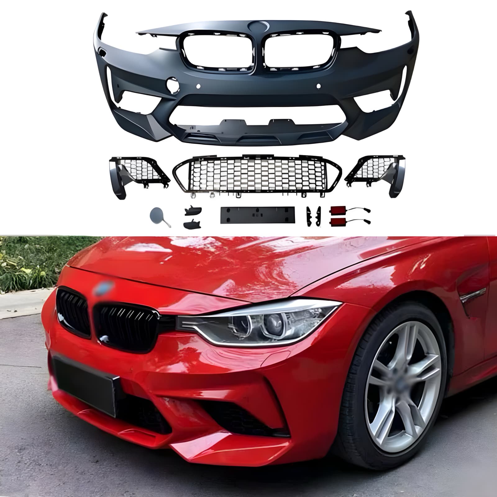 Передній бампер CS стиль BMW 3 Series F30 F31 2012-2018