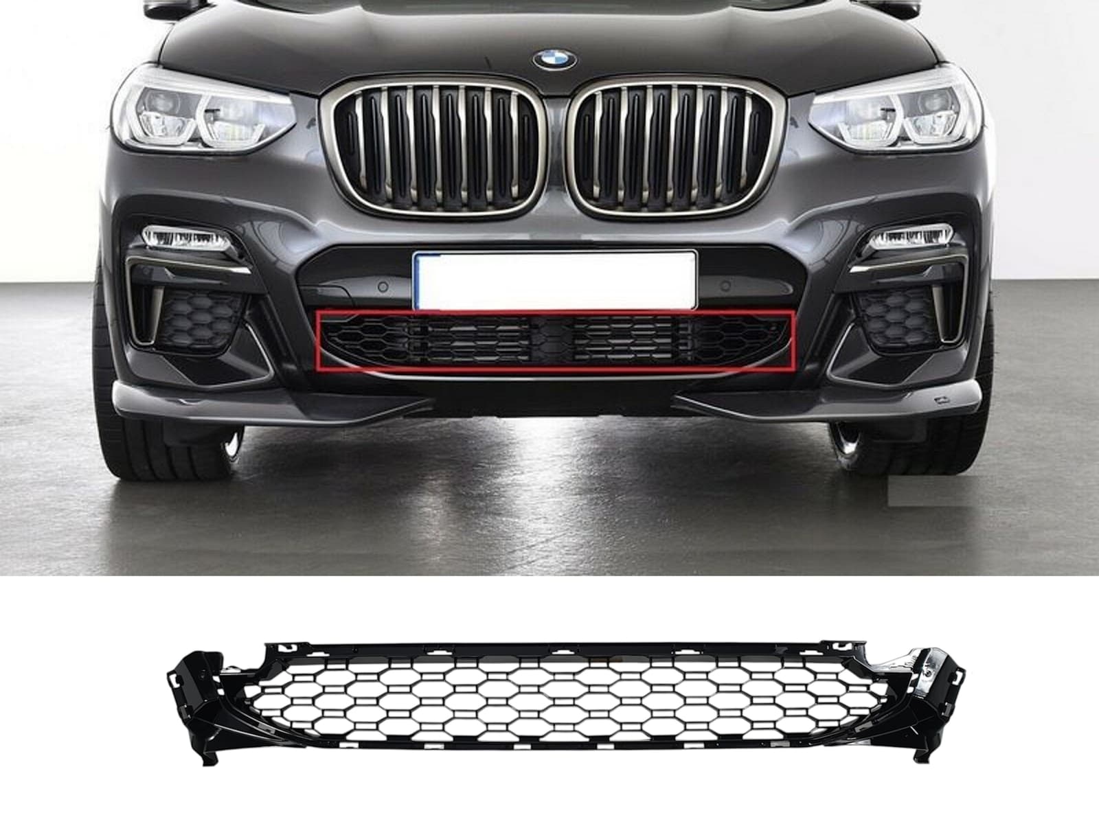Решітки в бампер на BMW X3 G01 2018-2022 року