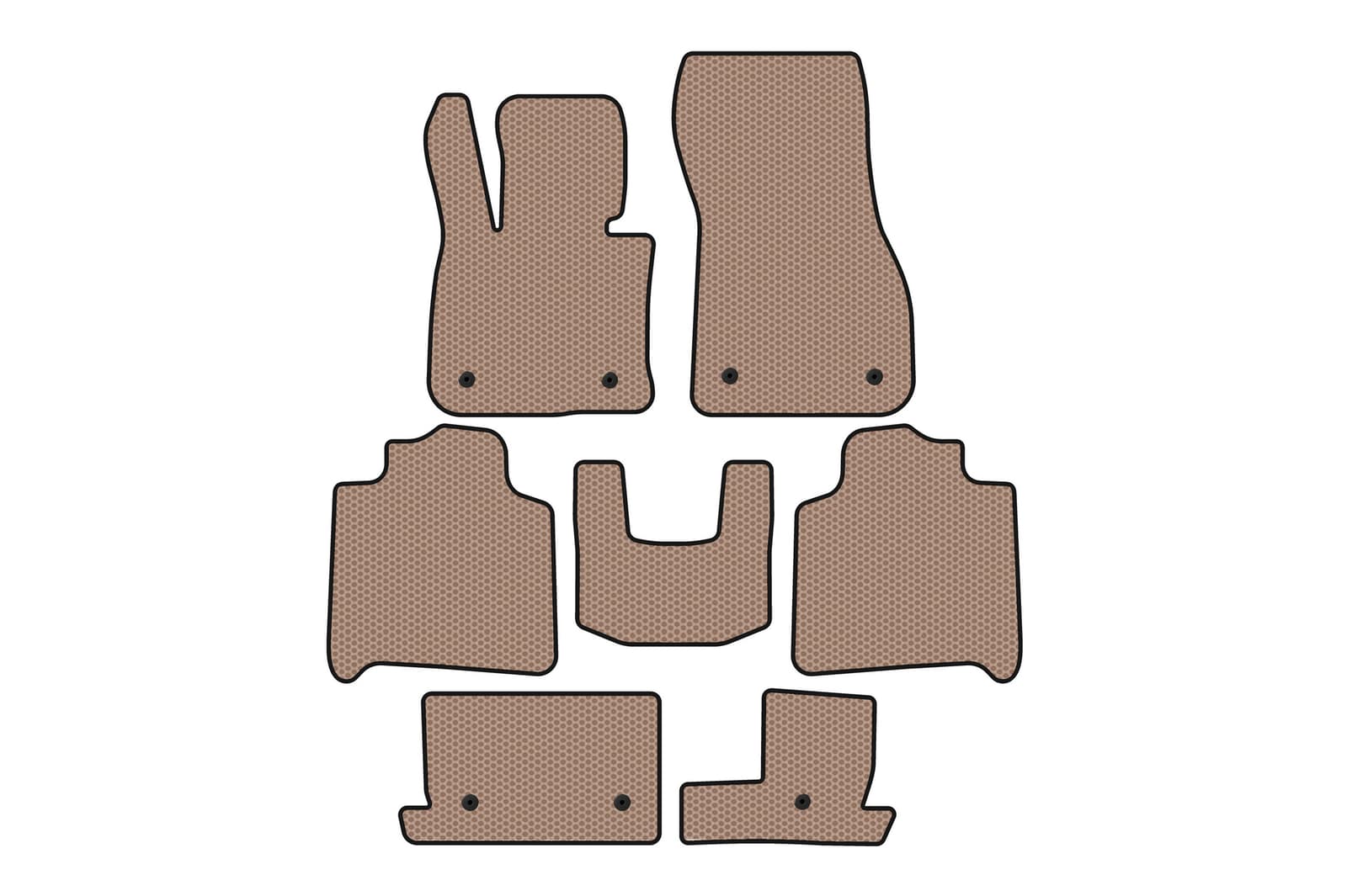Гумові килимки Carsuit (Для F46, 2 ряди, бежевий)