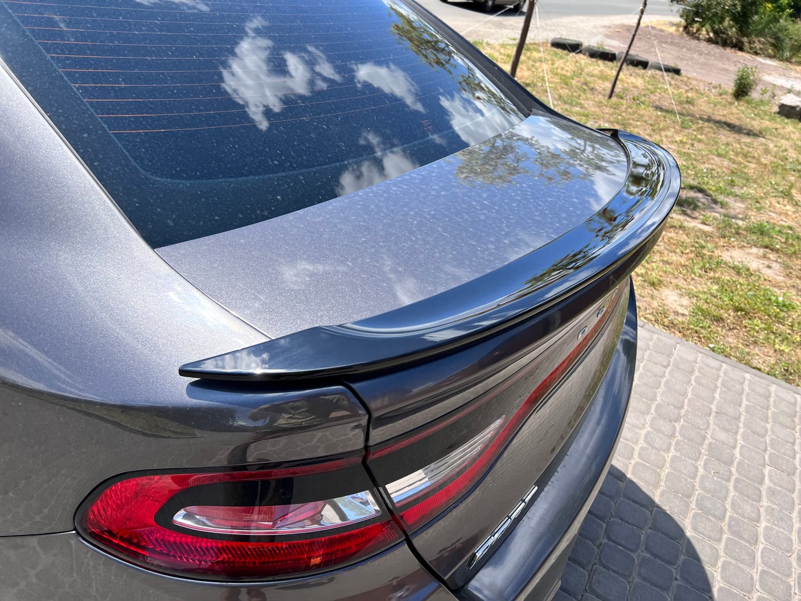 Спойлер лип SRT Dodge Dart 2012-2017 ABS пластик, колір чорний глянець