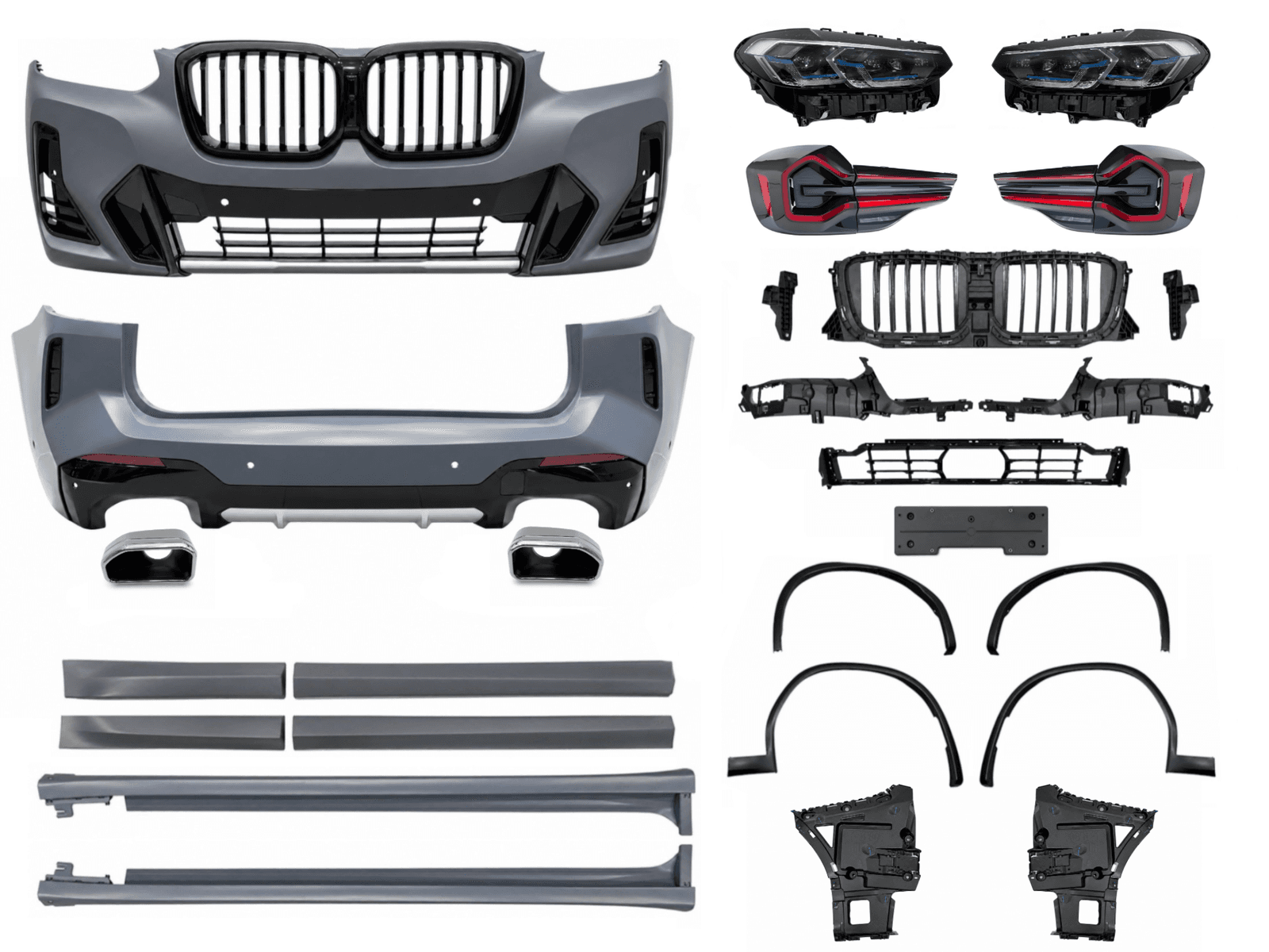 Обвіс комплект рестайлінгу М пакет LCI 2022+ для BMW X3 G01 2018-2021