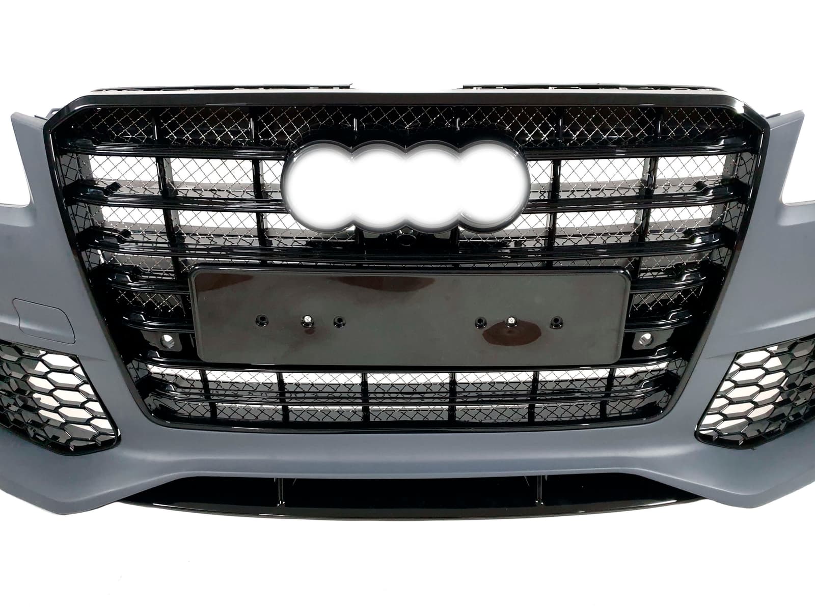 Передній бампер (з решіткою в стилі W12) FB на Audi A8 D4 2014-2017 року 3