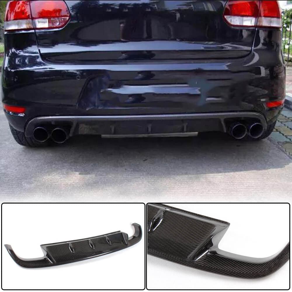 Дифузор заднього бампера V1 (для GTI HB 2010-2013, Карбон)