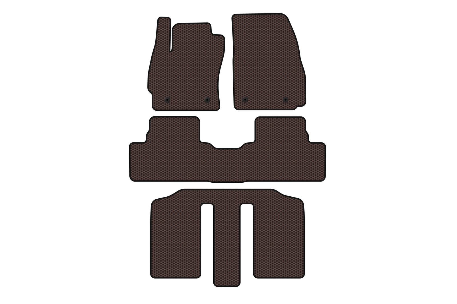 Гумові килимки Carsuit (3 ряди, коричневий)