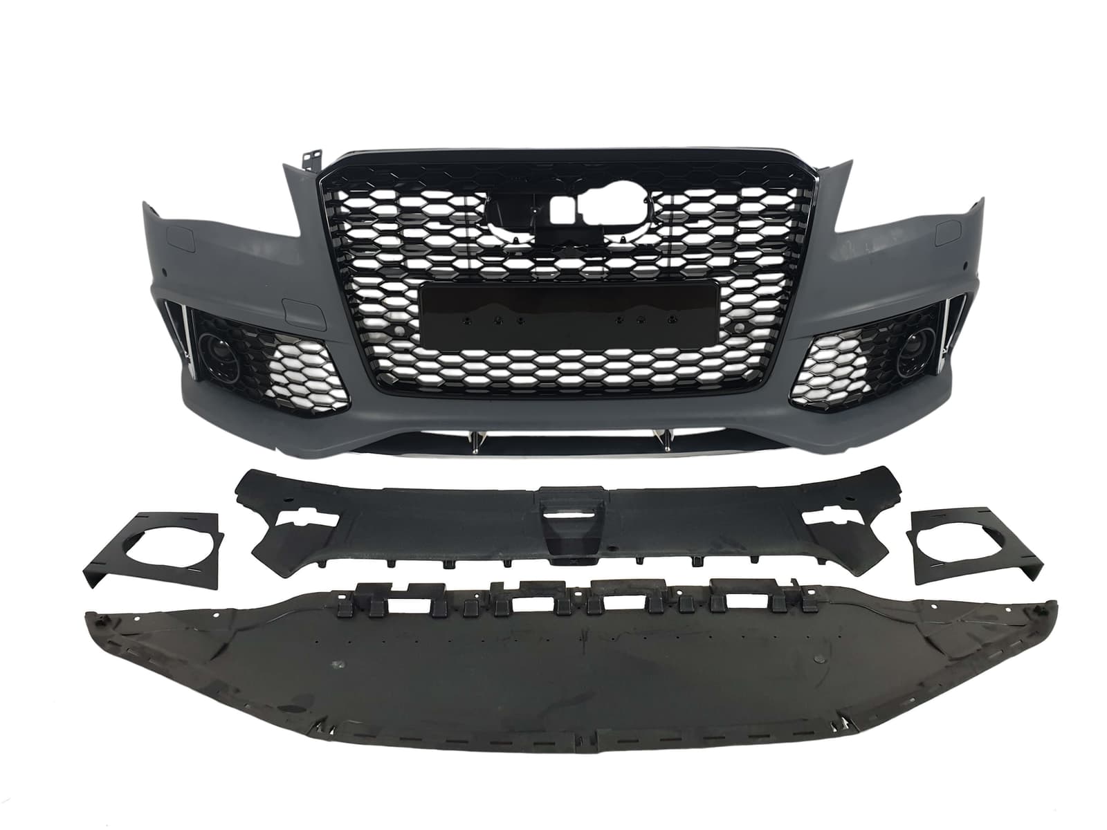 Передній бампер (в стилі RS) V2 на Audi A8 D4 2010-2014 року