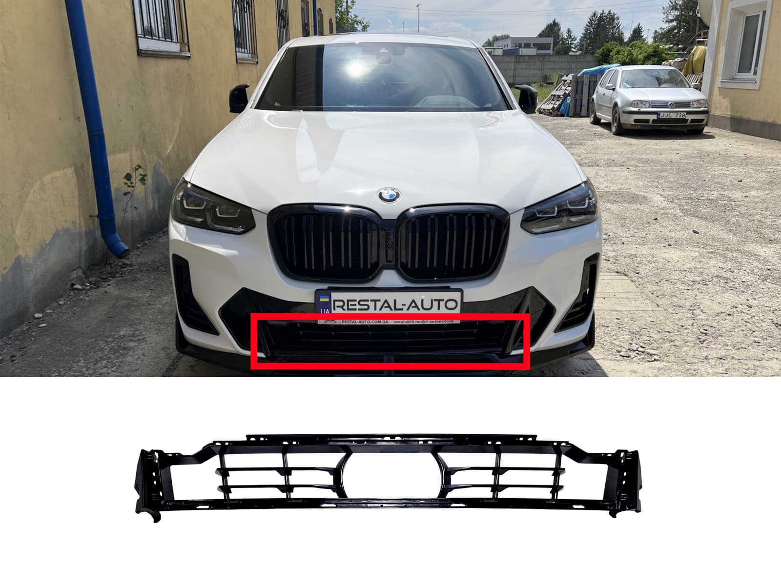 Решітки в бампер центральна решітка ACC (M-Paket) на BMW X3 G01 2022-2024 року