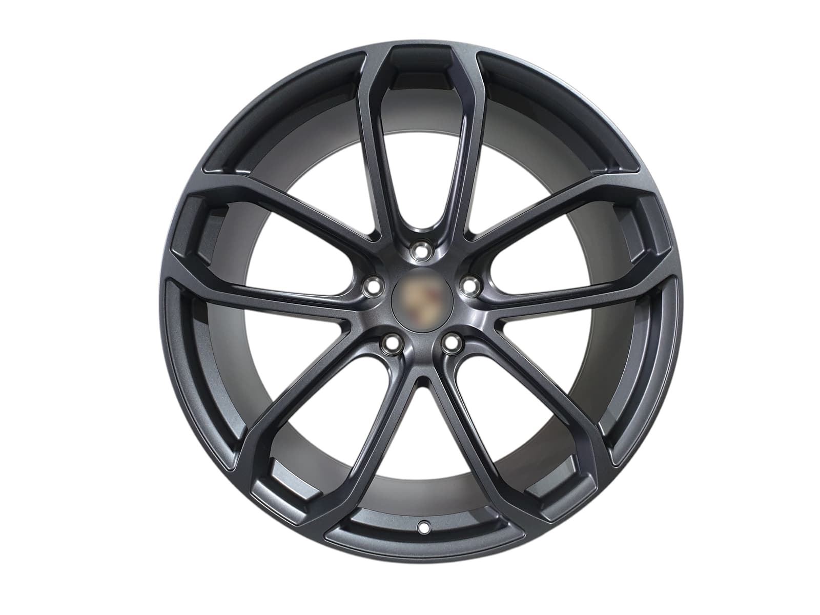 R21 Satin Gunmetal Ковані диски (різноширокі) на Porsche Cayenne 958 2010-2014 року