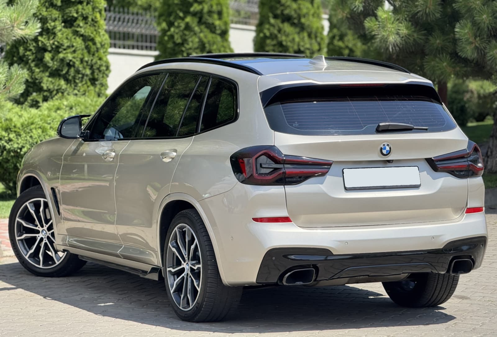 Леза на пороги Чорний глянець на BMW X3 G01 2018-2022 року 4