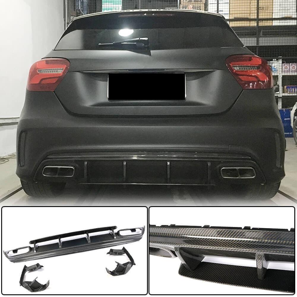 Дифузер заднього бампера V1 (для AMG-Line / A45 AMG HB)