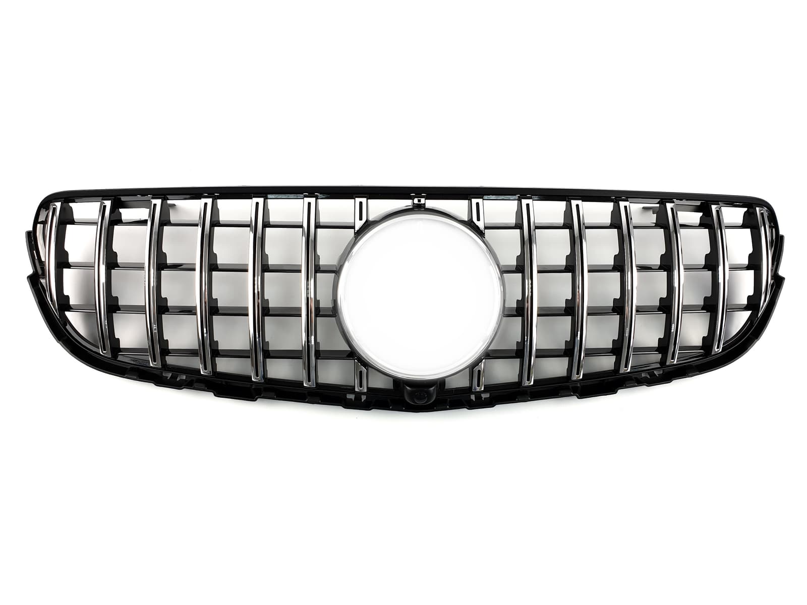 Решітка радіатора (з місцем під камеру) GT Chrome Black на Mercedes-Benz GLC-Class X253 2015-2019 року