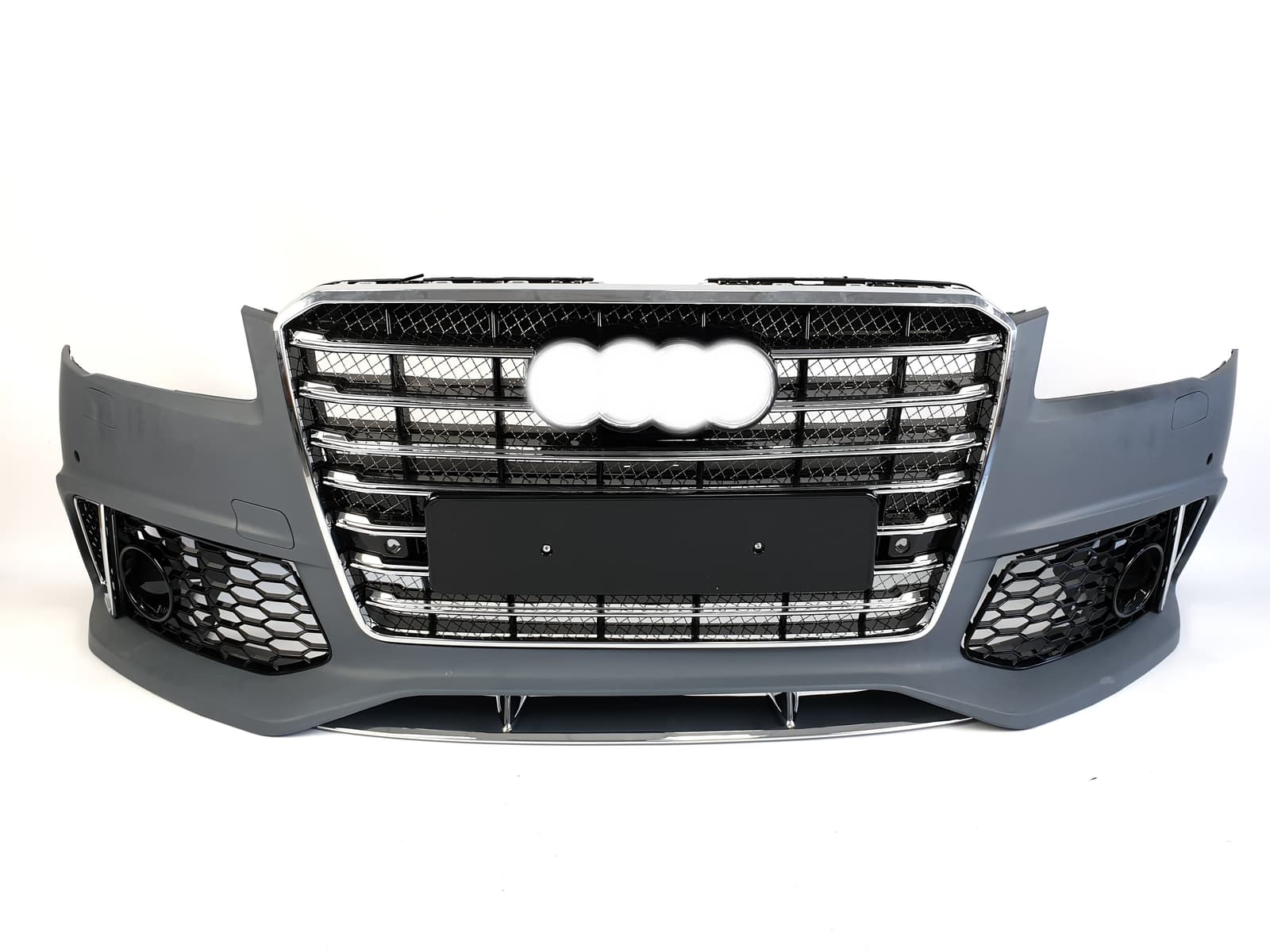 Передній бампер (з решіткою в стилі W12) CB на Audi A8 D4 2014-2017 року