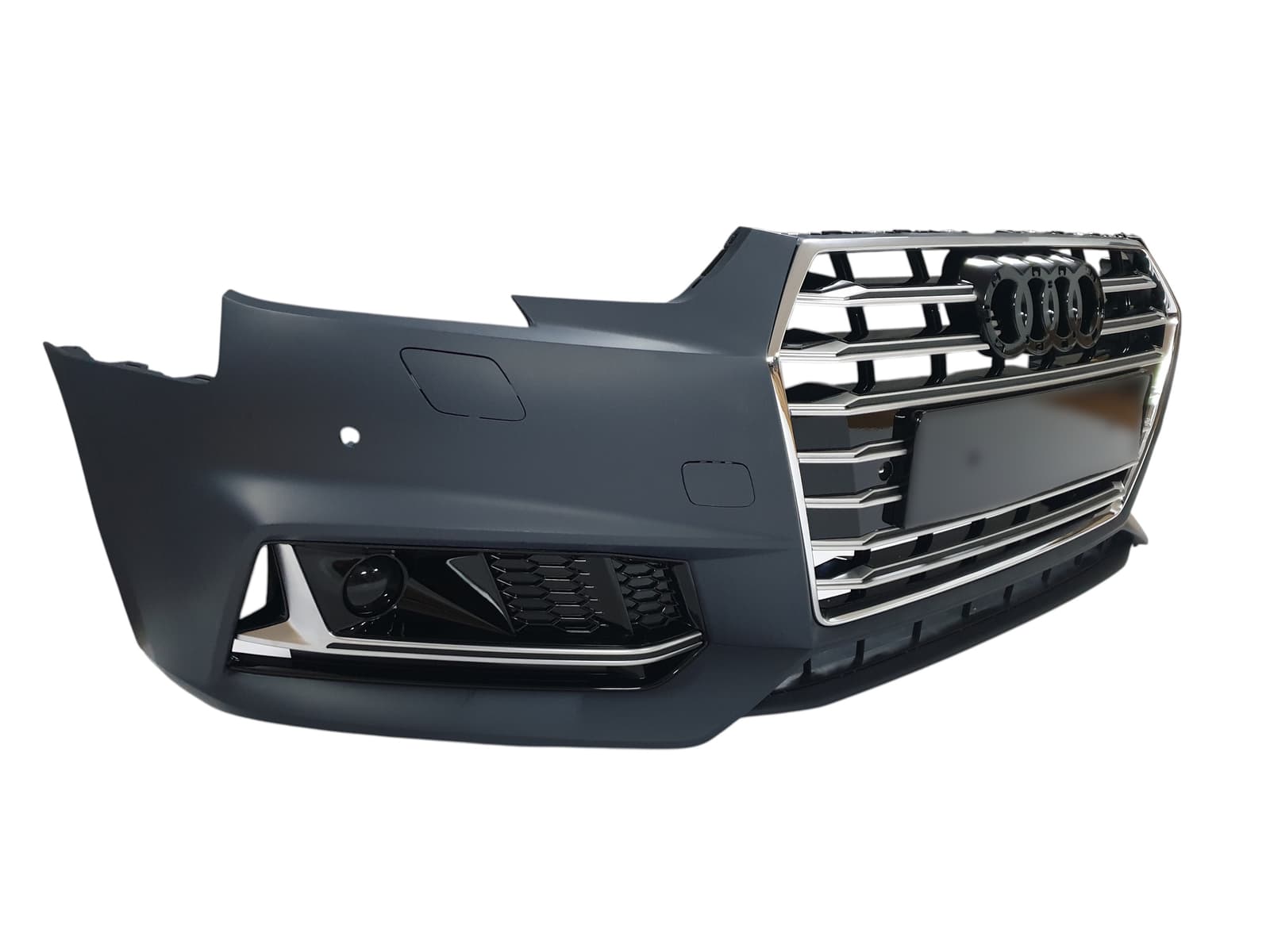 Передній бампер (в стилі S4) V2 на Audi A4 B9 2015-2019 року 2