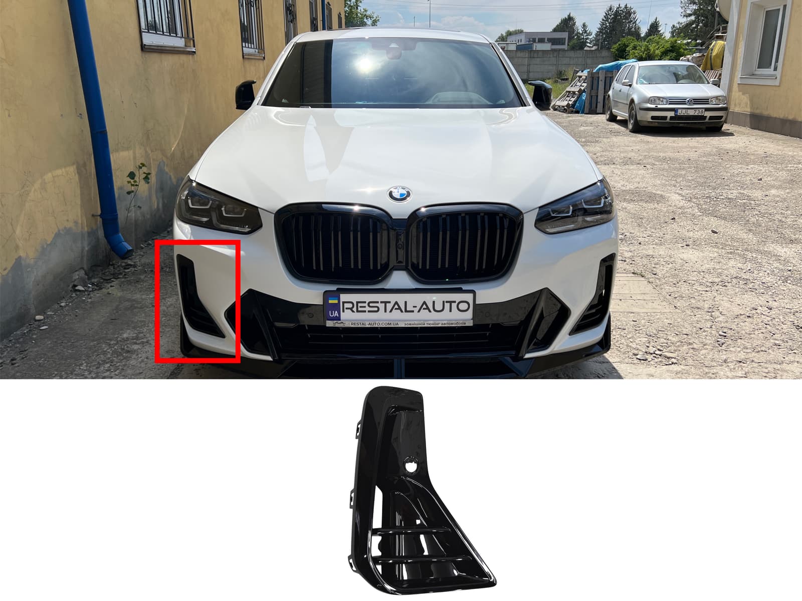 Решітки в бампер (RH) на BMW X3 G01 2022-2024 року