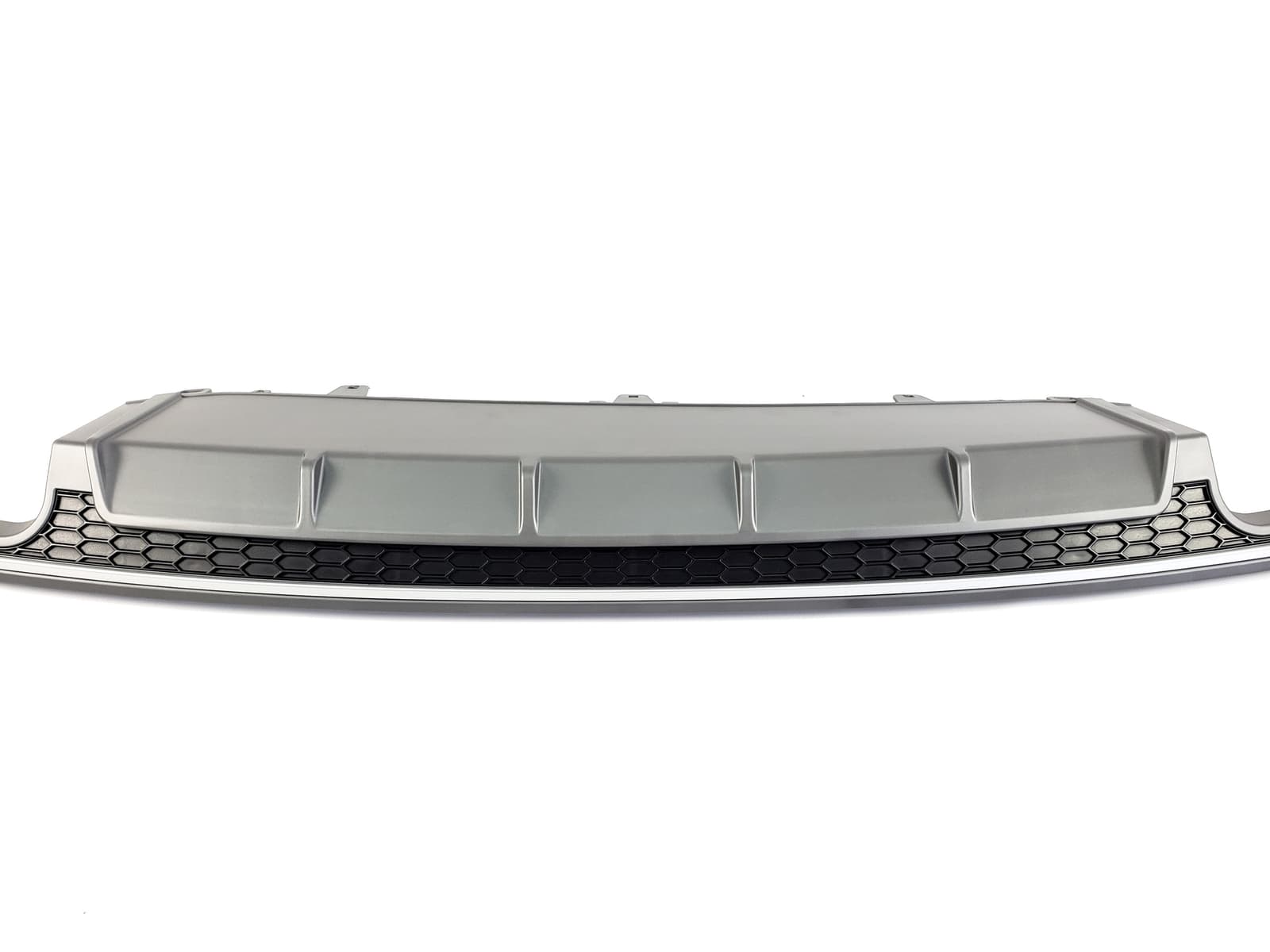 Дифузор (заднього бампера) Silver (в стилі S6 00-00) на Audi A6 C7 2014-2018 року 3