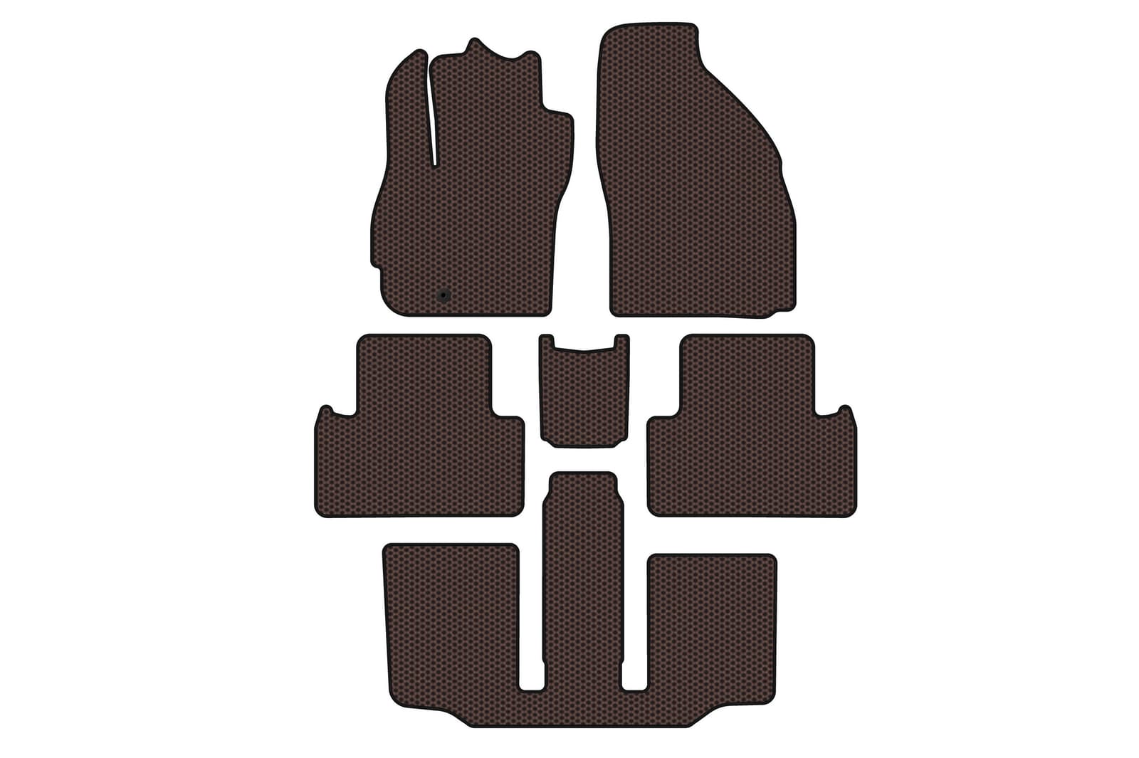 Гумові килимки Carsuit (3 ряди, 7-ми місний, коричневий)