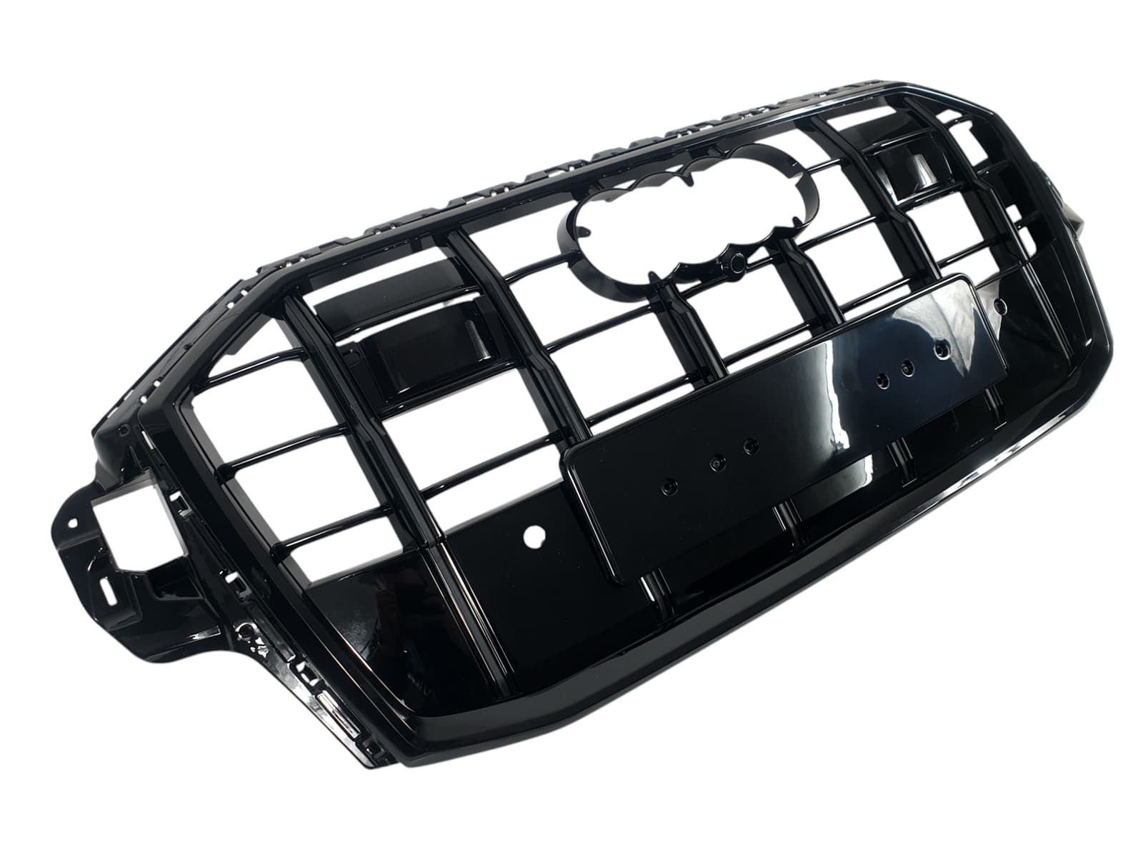 Решітка радіатора Full Black (стиль SQ7) під дистронік на Audi Q7 4M 2020-2022 року 2